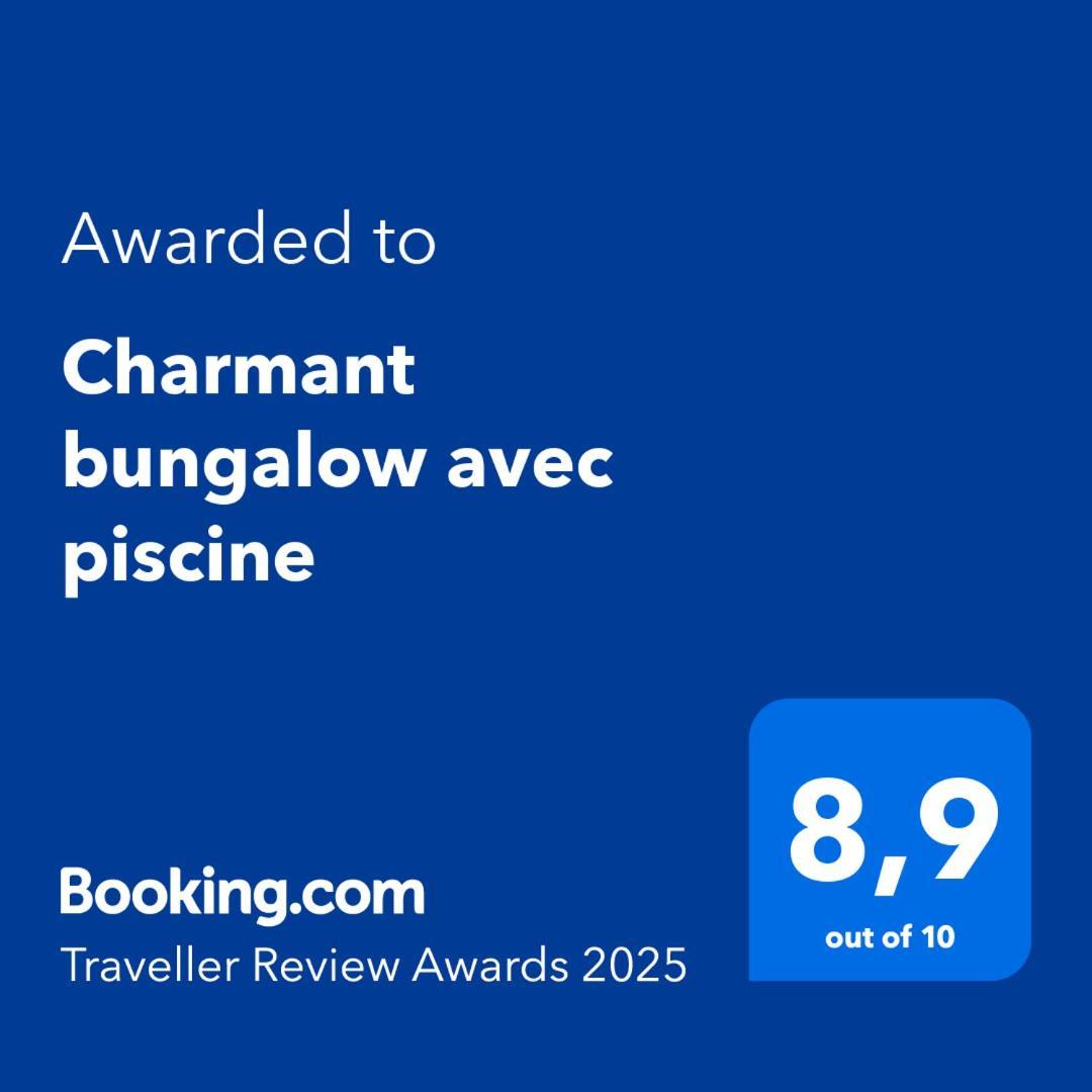 Charmant Bungalow Avec Piscine Saint-Joseph Exterior foto